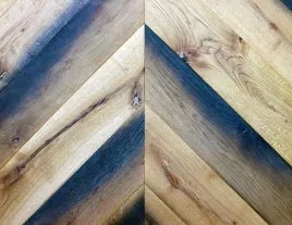 Vecchio Casale Smoked Chevron Wood Floor